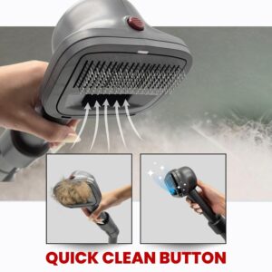 Vacuum Attachments for Dog Hair Removal - For Miele & small Shop Vac using 1 1/4 inch Accessories | Dog Pet Grooming Brush & Extension Vacuum Hose 13 Asin 033_listing 01