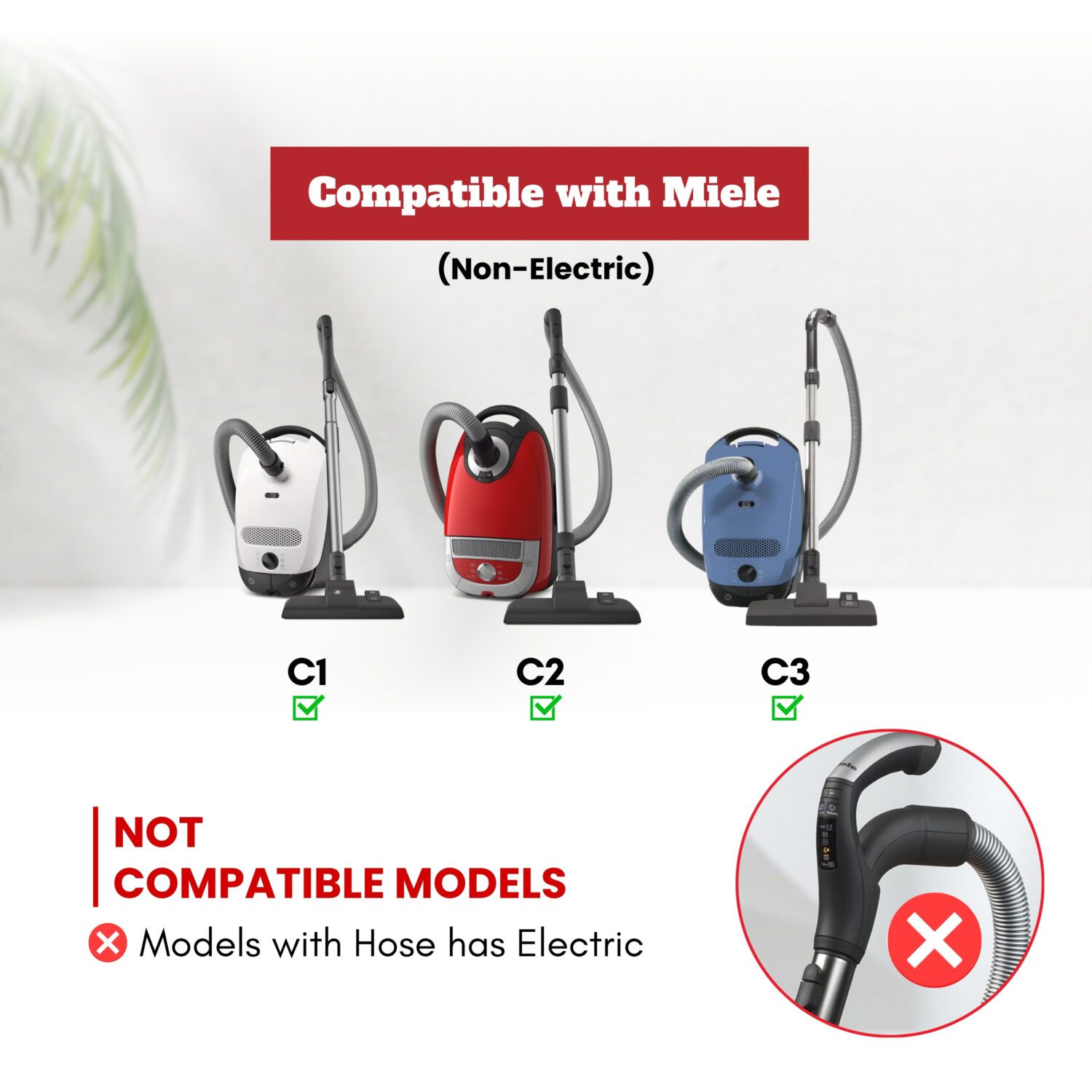 GHAMADE Turbo Brush Head Set 1: Turbo Brush Head Replacement For Miele, Hardwood Floor Attachment | Easy Pet Hair Removal | Vacuum Attachments for Low Carpet, Area Rugs, Tile and Hard Floors - Image 2