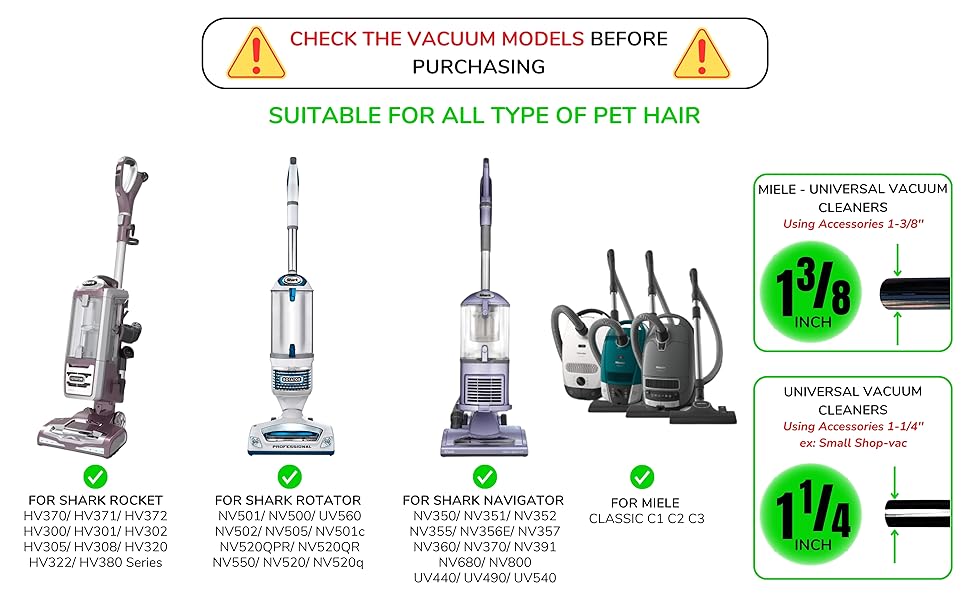 VACEXT Pet Grooming Brush Vacuum Attachment for Shop-Vac vacuum cleaners Set 2: Grooming Vacuum Brush for Dogs, Cats and Vacuum Extension Hose up to 2.5M - Dog Grooming Attachment for Efficient Hair Removal - Cat, Dog Brush Vacuum Attachments? 18 Asin 053_ảnh A+05