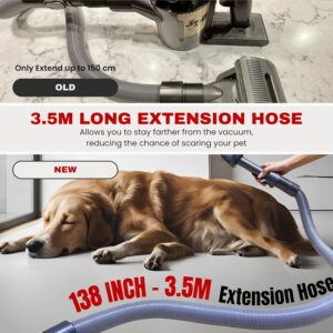 VACEXT Pet Grooming Brush Vacuum Attachment for Shop-Vac vacuum cleaners Set 2: Grooming Vacuum Brush for Dogs, Cats and Vacuum Extension Hose up to 2.5M - Dog Grooming Attachment for Efficient Hair Removal - Cat, Dog Brush Vacuum Attachments? 11 Asin 053_ảnh listing 03
