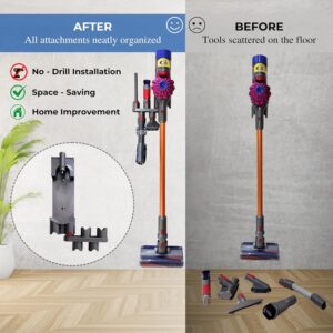 VACEXT Vacuum Attachments Docking Station for Dyson V15 V12 V11 V10 V8 V7 Outsize Gen5 G5 Cordless Stick Vacuum Cleaners - No Drill Wall Mount, Attachments & Accessories Holder 9 Asin 109 02
