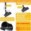 VACEXT Turbo Brush Head for Shop-Vac vacuum cleaners Set 4: For Shop Vac Turbo Brush Head, 1-1/4'' and 2-1/2 Inch Vacuum Hose Adapter Compatible with Shop Vac - Vacuum Attachment for Pet Hair Removal (for Shop-Vac Using 1-1/4'' & 2-1/2'' Accessories) - Image 3