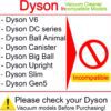 VACEXT Mini Motorized Brush Head for Dyson vacuum cleaners Set 4: Soft Nylon Brush for Dyson Cordless V7 V8 V10 V11 V15 Vacuum Cleaners Head Replacement Parts - Pet Hair Remover (Vacuum Accessories & Attachment) - Image 6