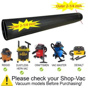 2 1/2'' Accessories & Attachments for Shop-Vac vacuum cleaners - 2.5 Inch Wet Dry Vacuum Extension Wands Replacement, Vacuum Dust Brush Kit for Shop Vacs -2.5" Replacement Tubes Accessories 15 Asin 126-006