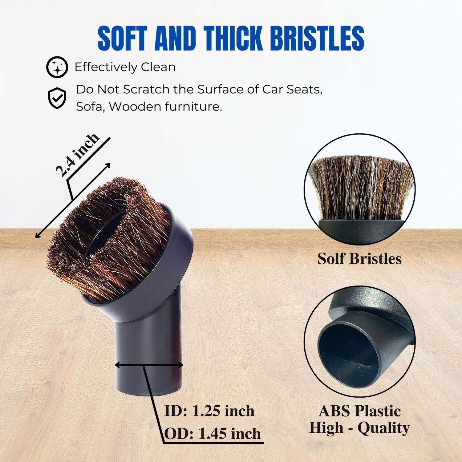 VACEXT 2 PACK Universal Horsehair Vacuum Dust Brush Attachments for Universal Vacuum - Cheap Vacuum Attachments Replacement - Image 2