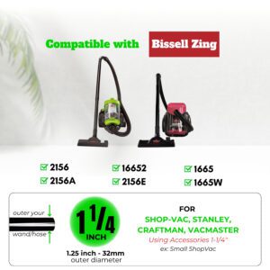 VACEXT Turbo Brush Head Set 5: For Shark Turbo Brush Head 1-1/4 inch Plus Vacuum Hose Adapter Kit Compatible with Shark Rocket Shark Navigator NV350 NV360 Miele Vacuum Cleaners - Vacuum Attachment for Pet Hair Removal 15 Asin 100 Listing