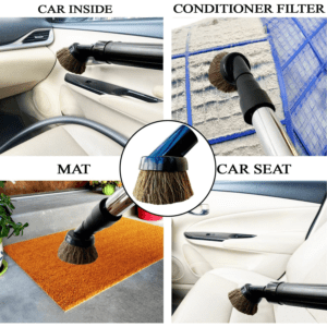 VACEXT Premium Soft Horsehair Round Dust Brush for Shop Vacs vacuum cleaner - Perfect for Vacuuming Sofas, Furniture Surface and Baseboards 11 Asin 091- ảnh listing 01