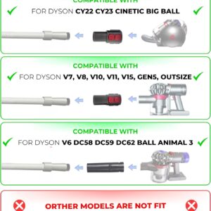 For Dyson Replacement Vacuum Attachments with 1.25'' Universal Hose Adapter Kit Compatible with Dyson CY22 CY23 Cinetic Big Ball DC58 DC59 DC62, V6 V7 V8 V10 V11 V15 - HouseHold Vacuum Cleaning Kit 12 Asin 124_listing 05 new