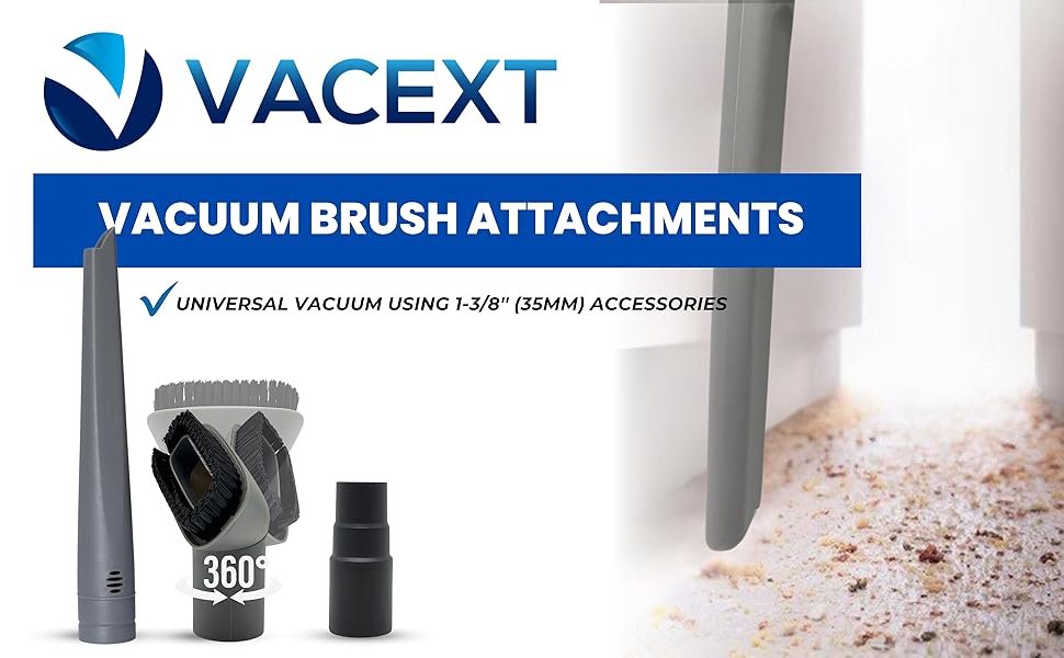 Vacuum Brush Attachments for Shark Vacuum Cleaners – Universal Cleaning Kit for 1-3/8'' Accessories