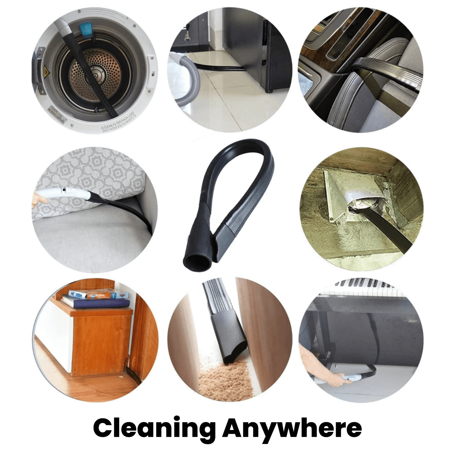 For Miele C1 C2 C3 Vacuum Cleaner Flexible Crevice Tool Attachment 24.8" Extra-Long & Bendable for Hard-to-Reach Areas, Car Interiors, Furniture & Under Appliances - Dryer Vents Vacuum Attachments - Image 4