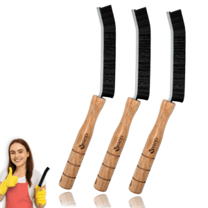 Vacext 3PCS Crevice Cleaning Brush Set with Wooden Handle – Kitchen Cleaning Gap Brush
