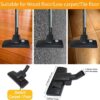 1.25 Inch Vacuum Floor Brush Head plus 1-3/8'' Hose Adapter - Replacement Vacuum Cleaner Attachment for Hard Floors, Rugs, Low/Medium Carpets - Fits Almost Vacuum Cleaners Using 35mm Accessories - Image 4