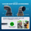 Vacuum Accessories & Attachments for Shop Vac 2-1/2'' - Vacuum Dust Brush & Extension Wand Compatible with Vacuums Using 2-1/4'' Inner Diameter Accessories (Horsehair + PP, 2-1/4'') - Image 6