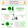 1.25 Inch Vacuum Floor Brush Head plus 1-3/8'' Hose Adapter - Replacement Vacuum Cleaner Attachment for Hard Floors, Rugs, Low/Medium Carpets - Fits Almost Vacuum Cleaners Using 35mm Accessories - Image 2