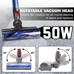 Motorized Brush Head Vacuum Attachment for Dyson V7 V8 V10 V11 V15 12 Rotatable Vacuum Head