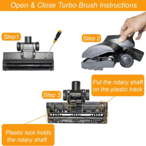 Open & Close Turbo Brush Instructions