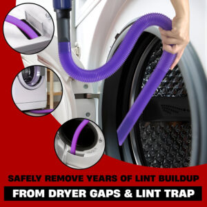 Dryer Vent Cleaner Attachment for Shark 16 Safely Remove Years of Lint Buildup From Dryer Gaps & Lint Trap