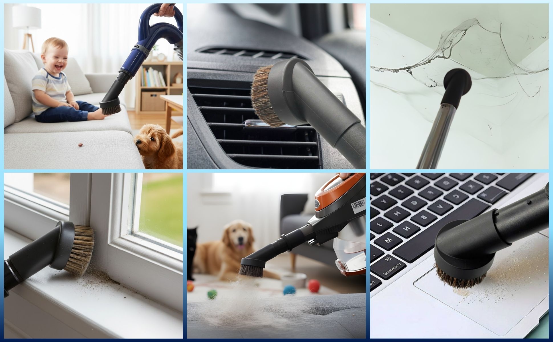 Soft Bristle for Car Detailing, Furniture, Blinds, Air Vents & Delicate Surfaces