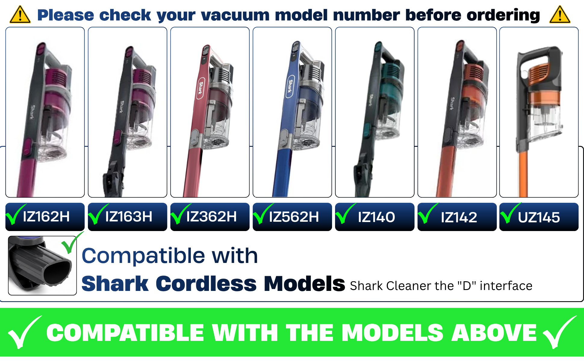 Shark Pet Cordless Stick Vacuum IX141 Attachment Guide: Compatible Crevice Tool 13 Compatible with Shark cordless vacuum models