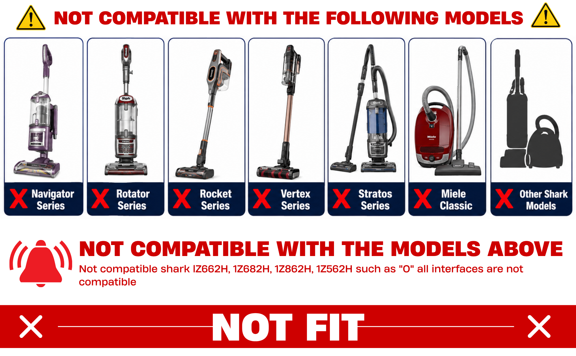 Shark Pet Cordless Stick Vacuum IX141 Attachment Guide: Compatible Crevice Tool 14 NOT COMPATIBLE WITH THE FOLLOWING MODELS