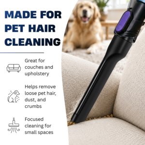 Shark Pet Cordless Stick Vacuum IX141 Attachment Guide: Compatible Crevice Tool 9 Made for Pet Hair Cleaning