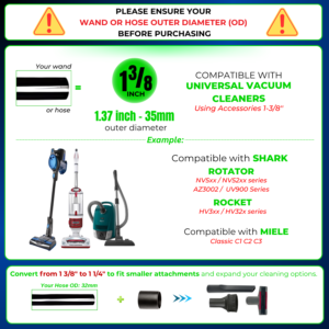 Miele Vacuum Cleaner Attachments - Nozzle Vacuum Cleaner with Miele C1 C2 C3 7 Compatible with Miele C1 C2 C3 Compatible with Miele C1 C2 C3