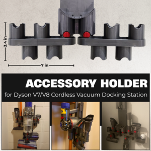 Accessory Holder for Dyson V7/V8 Cordless Vacuum Docking Station